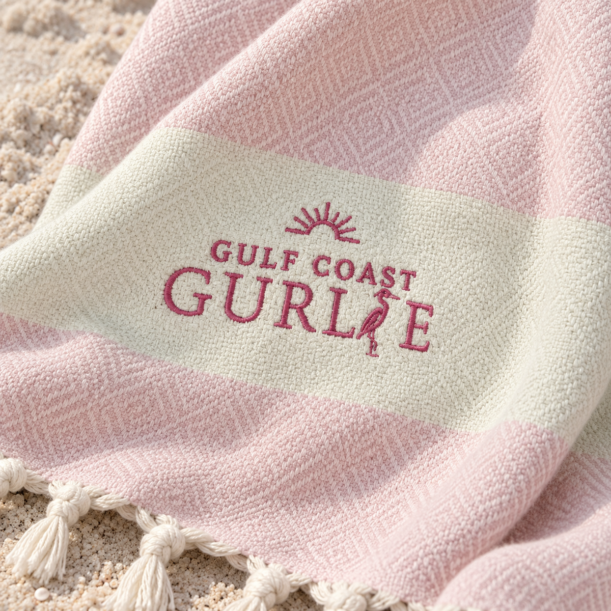 Gulf Coast Gurlie Oversized Cotton Beach Throw