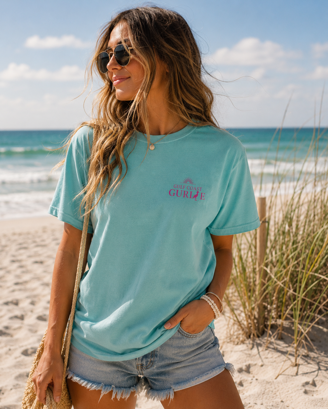 Gulf Coast Gurlie™ Comfort Color Tee Seafoam