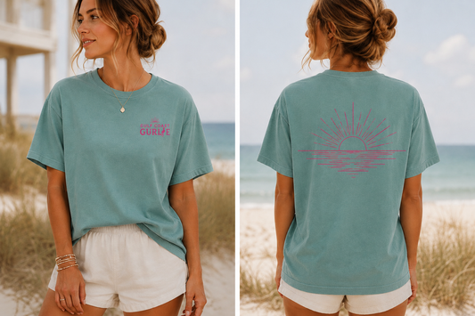 Gulf Coast Gurlie™ Comfort Color Tee Seafoam