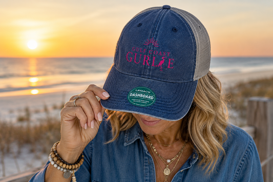Gulf Coast Gurlie™ Legacy Dashboard Trucker Hat - Navy/Grey